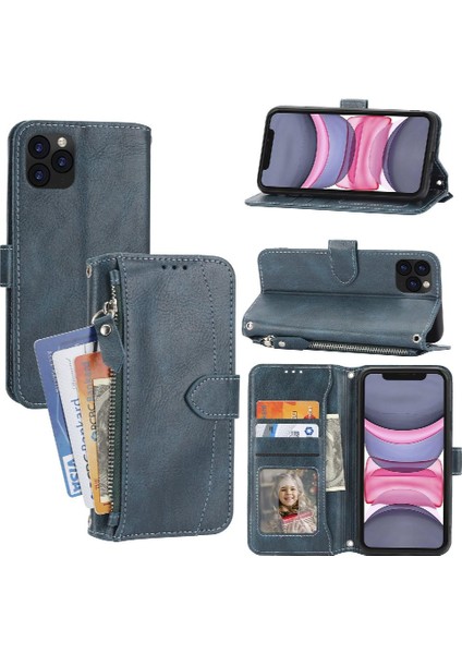 Iphone 11 Için Flip Case Pro Pu Deri Anti Scratch Kickstand Manyetik (Yurt Dışından)