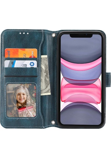 Iphone 11 Için Flip Case Pro Pu Deri Anti Scratch Kickstand Manyetik (Yurt Dışından)