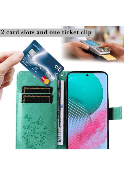 Samsung Galaxy M54 Flip Kickstand Için Kılıf Kart Yuvası Standı ile Darbeye (Yurt Dışından) modelleri