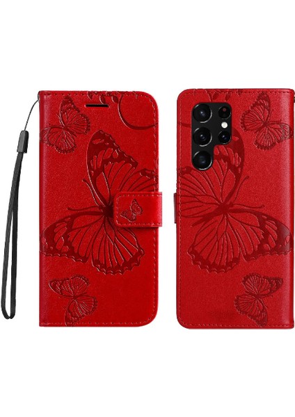 Samsung Galaxy S22 Uitra Flip Kickstand Darbeye Kapak Manyetik (Yurt Dışından)
