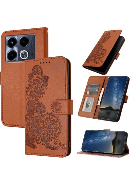 Infinix Not 40 4g Flip Folio Kitap Kickstand Koruyucu Pu Için Flip Case (Yurt Dışından)