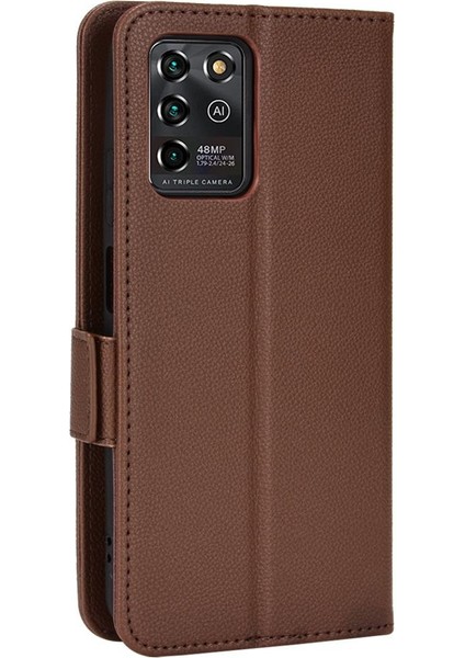 Zte Blade V30 Vita Kart Yuvaları Tutucu Manyetik Pu Deri Cüzdan (Yurt Dışından)