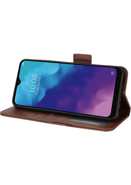 Zte Blade V30 Vita Kart Yuvaları Tutucu Manyetik Pu Deri Cüzdan (Yurt Dışından)