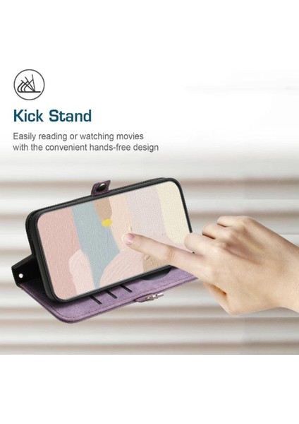 Xiaomi Redmi 13 Flip Folio Kitap Için Kılıf Kart Yuvası Standı ile Kickstand Pu (Yurt Dışından)