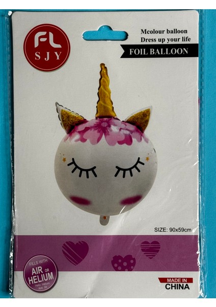 Unicorn Kirpikli Folyo Balon