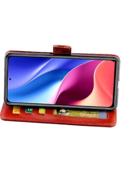 Xiaomi Mi 11I Kickstand Kart Tutucu Darbeye Dayanıklı Manyetik Pu Için Flip Case (Yurt Dışından)