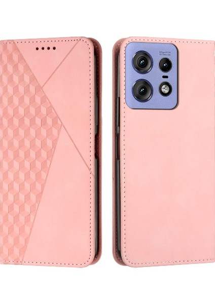 Motorola Moto Kenar 50 Pro Için Kılıf Yan Toka Pu Deri Kart Ekleme (Yurt Dışından)