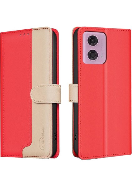 Motorola Moto G24 Kickstand Darbeye Tpu Iç Kabuk Kartı Için Flip Case (Yurt Dışından)