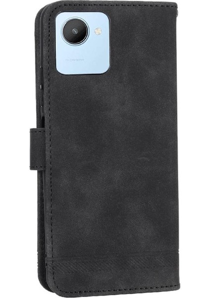 Realme C30 Nakit Cep Manyetik Kapatma Premium Bileklik Için Flip Case (Yurt Dışından)