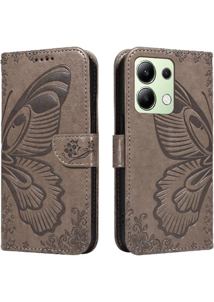 Xiaomi Redmi Not 13 Için Flip Case 4g Ayrılabilir El Kayışı Kabartmalı Yüksek (Yurt Dışından)