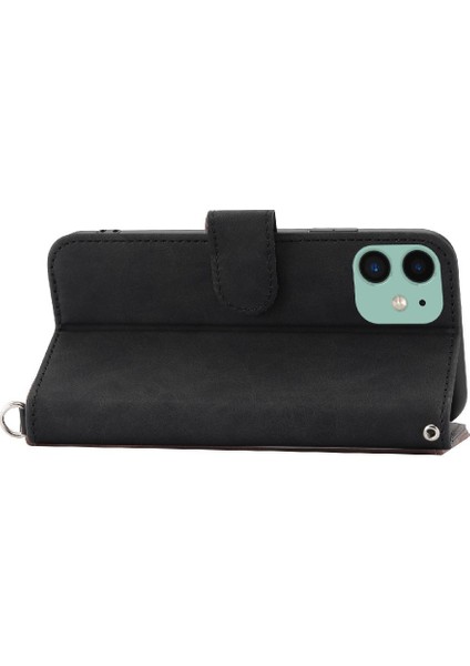 Iphone 11 Pro Max Çoklu Kredi Kartı Yuvaları Bileklik Için Flip Case (Yurt Dışından)