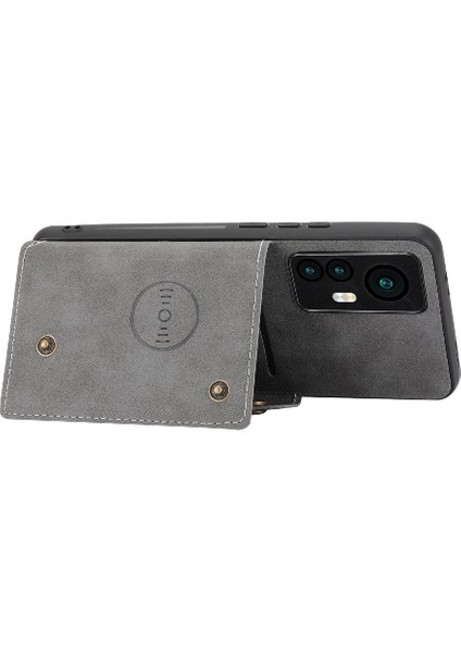 Cüzdan Durumda Xiaomi 12T Kart Tutucu Cüzdan Durumda Buit Demir Kickstand (Yurt Dışından)