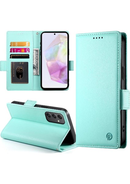 SZY Mall Samsung Galaxy A35 Günlük Kullanım Için Flip Case Iş Cüzdan Flip Kart Yuvaları (Yurt Dışından)