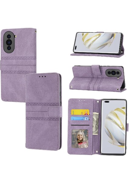 Huawei Nova 10 Için Flip Case Kickstand Pu Deri Darbeye Koruyucu (Yurt Dışından)