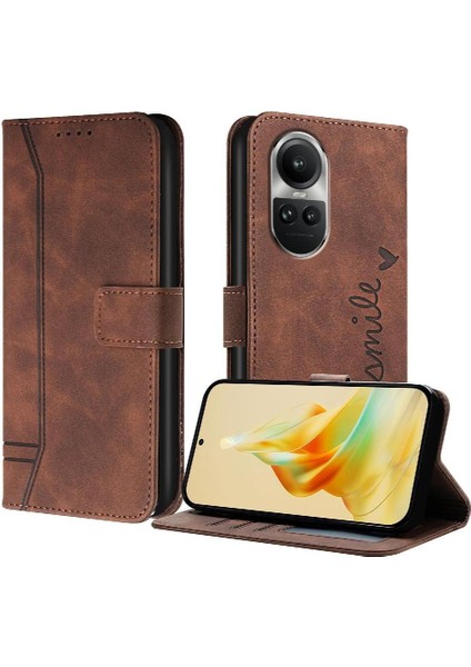 Telefon Kılıfı Için Oppo Oppo 10 Pro 5g Flip Folio Cüzdan Pu Deri Manyetik (Yurt Dışından)