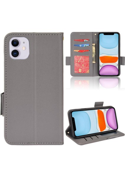 Iphone 12 Için Kılıf Mini Manyetik Cüzdan Kart Yuvaları Tutucu Yan Toka Pu (Yurt Dışından)