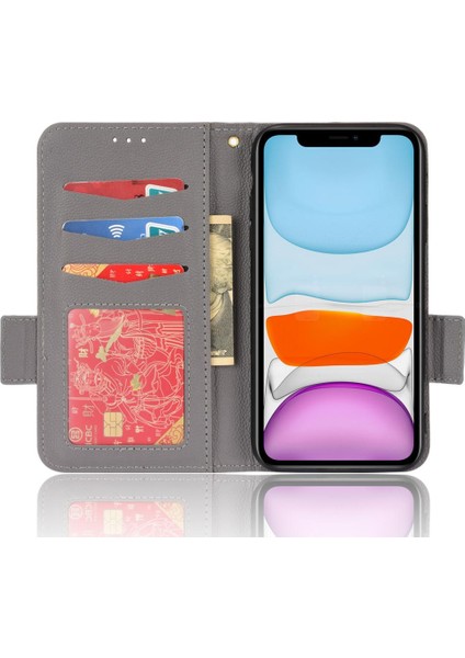 Iphone 12 Için Kılıf Mini Manyetik Cüzdan Kart Yuvaları Tutucu Yan Toka Pu (Yurt Dışından)