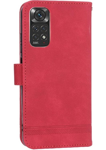 SZY Mall Xiaomi Redmi Not 11 Için Flip Case 5g Bileklik Kart Yuvaları Premium Nakit (Yurt Dışından)