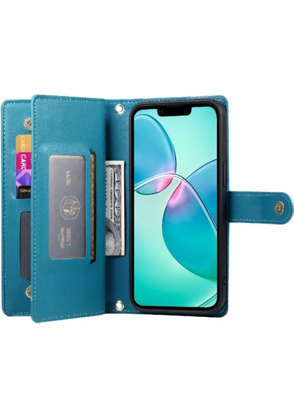 IPhone Se 2024 Cüzdan Bölmesi Bilek Kayışı Kickstand Kart Için Flip Case (Yurt Dışından) modelleri
