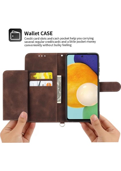 Samsung Galaxy A73 Kabartmalı Çoklu Kredi Kartı Yuvaları Için Flip Case (Yurt Dışından) indirimleri