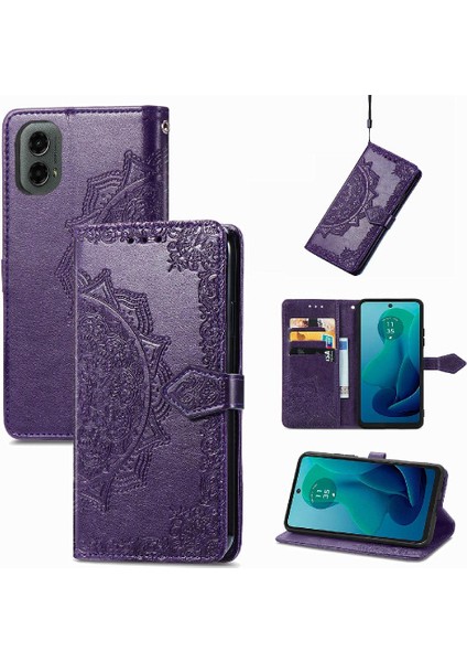 Motorola Moto G 2024 Flip Kapak Için Kılıf Darbeye Basit Iş Durum (Yurt Dışından)