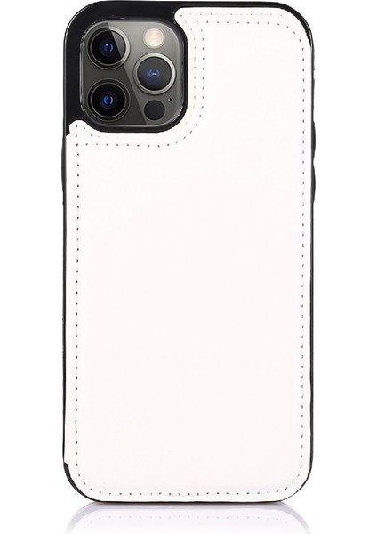 IPhone 12 Için Cüzdan Durumda Pro Max Çift Manyetik Toka Kart Yuvaları Pu (Yurt Dışından)
