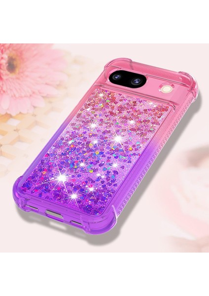 Google Piksel 8A Akan Sparkle Hareketli Kapak Temizle Tampon Sıvı Için Kılıf (Yurt Dışından) fiyatları