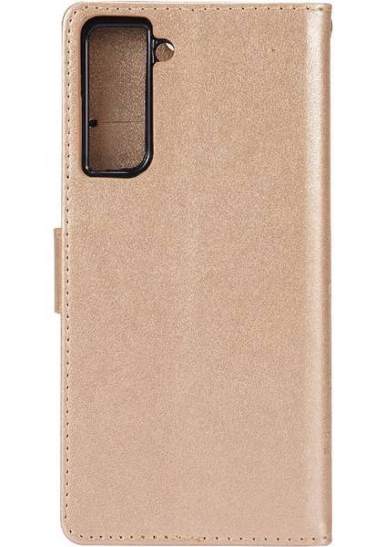 Samsung Galaxy S21 Fe 5g Için Filp Durumda Kickstand Bilek Kayışı Kart Tutucu (Yurt Dışından)