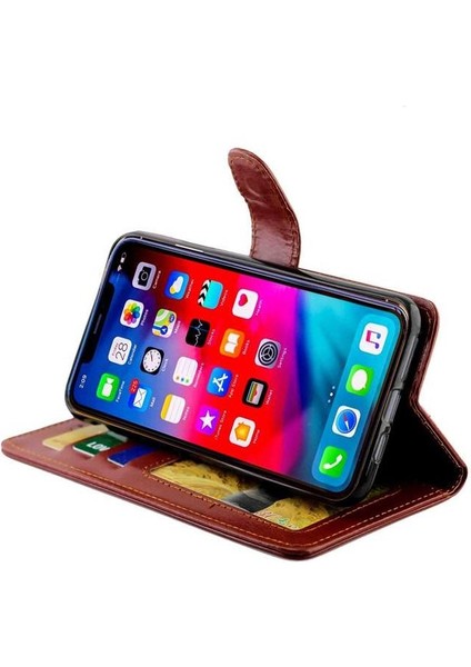 IPhone 11 Için Flip Case Pro Manyetik Kapatma Kickstand Pu Deri Kart (Yurt Dışından)