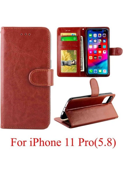 IPhone 11 Için Flip Case Pro Manyetik Kapatma Kickstand Pu Deri Kart (Yurt Dışından)