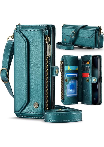 Kadınlar Için iphone 13 Mini Fermuar Faturaları Yuvası Cüzdan Kılıf Için Crossbody Durumda (Yurt Dışından)