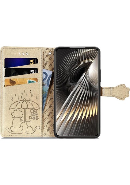 Xiaomi Poco F6 Darbeye Karikatür Hayvanlar Için Flip Case Kapak Kısa (Yurt Dışından)
