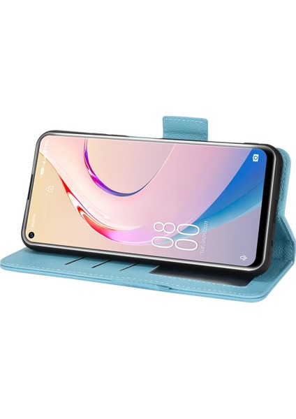 Oukitel C21 Pro Pu Deri Kart Yuvaları Için Kılıf Tutucu Manyetik Cüzdan Yan (Yurt Dışından)