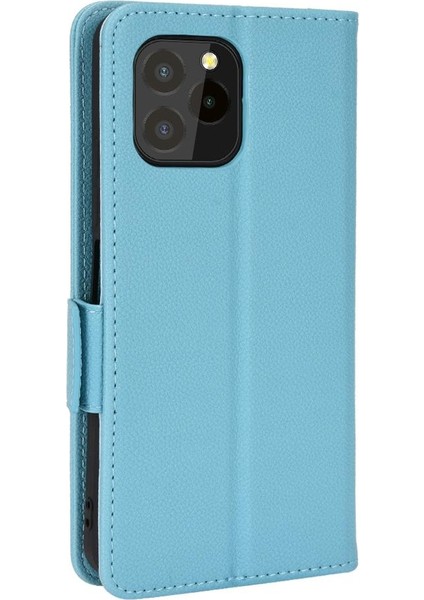 Oukitel C21 Pro Pu Deri Kart Yuvaları Için Kılıf Tutucu Manyetik Cüzdan Yan (Yurt Dışından)