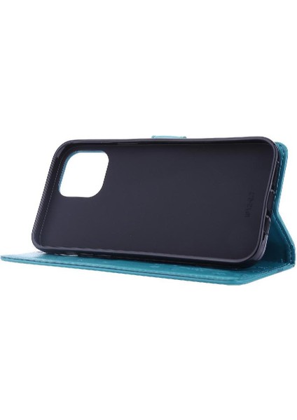 IPhone 14 Için Filp Durumda Pro Kart Tutucu Kickstand Bilek Kayışı Manyetik Pu (Yurt Dışından)