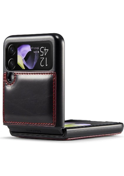 Samsung Galaxy Z Flip 4 Için Flip Case 5g Kickstand Kart Tutucu Retro (Yurt Dışından)