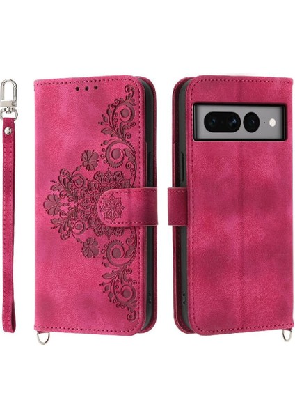 Google Piksel 7 Pro Kabartmalı Bileklik Çoklu Kredi Kartı Için Flip Case (Yurt Dışından) modelleri