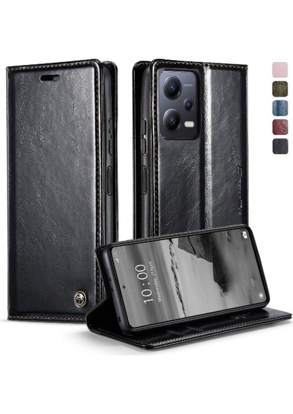 SZY Mall Xiaomi Poco X5 5g Için Flip Case Manyetik Cüzdan Retro Cüzdan Kapak Çılgın (Yurt Dışından)