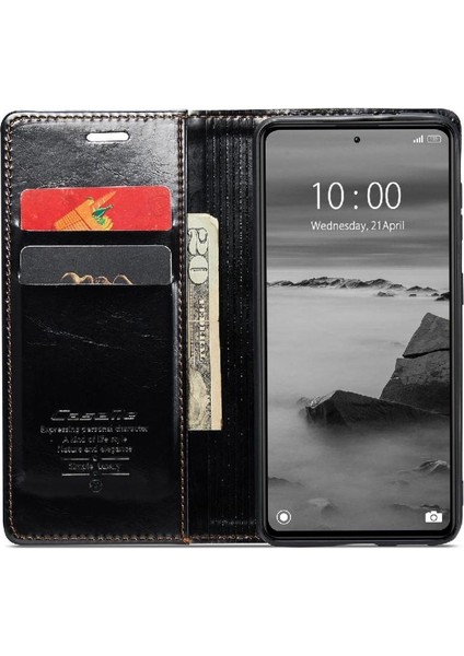 SZY Mall Xiaomi Poco X5 5g Için Flip Case Manyetik Cüzdan Retro Cüzdan Kapak Çılgın (Yurt Dışından)