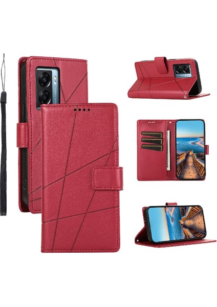 Oppo A57 5g Darbeye Kickstand Şok Emici Üç Kart Için Flip Case (Yurt Dışından)