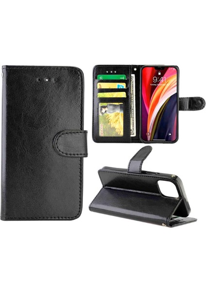 IPhone 12 Için Flip Case Mini Kickstand Kart Tutucu Pu Deri Darbeye (Yurt Dışından)