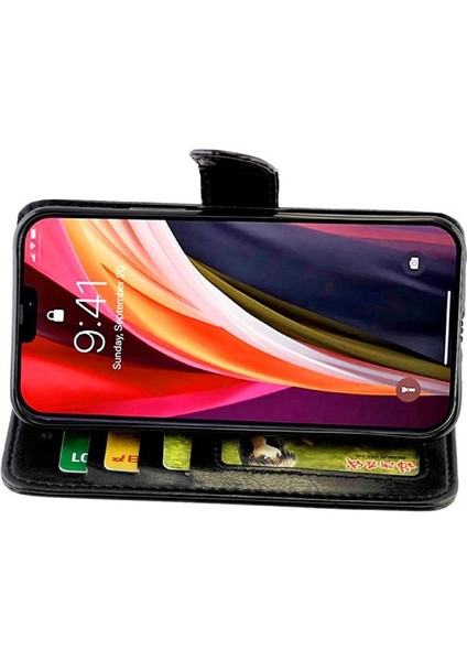 IPhone 12 Için Flip Case Mini Kickstand Kart Tutucu Pu Deri Darbeye (Yurt Dışından)