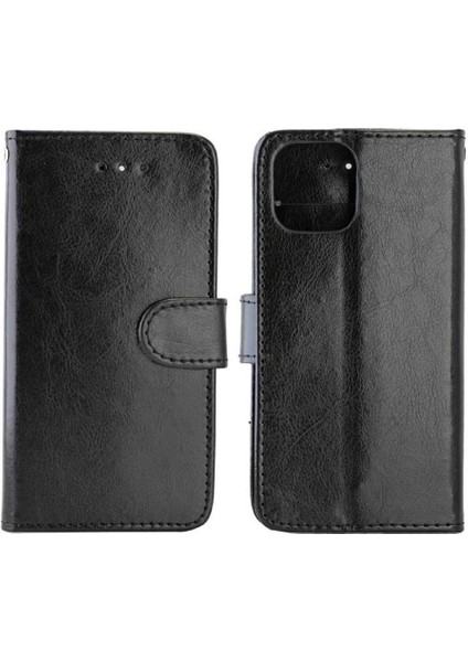 IPhone 12 Için Flip Case Mini Kickstand Kart Tutucu Pu Deri Darbeye (Yurt Dışından)