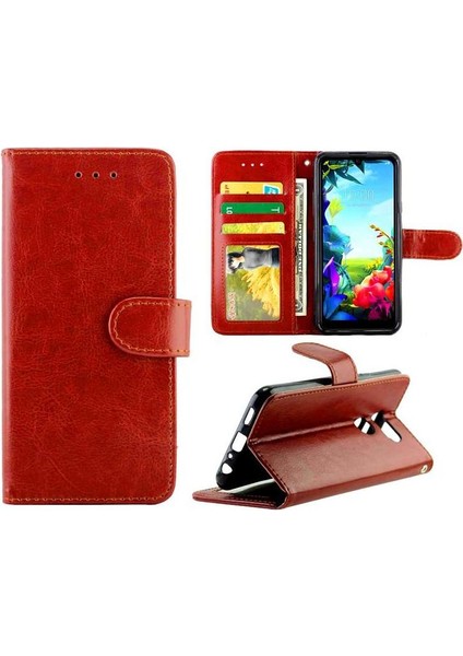 Lg K40S Için Flip Case Kart Tutucu Manyetik Kapatma Darbeye Pu Deri (Yurt Dışından)