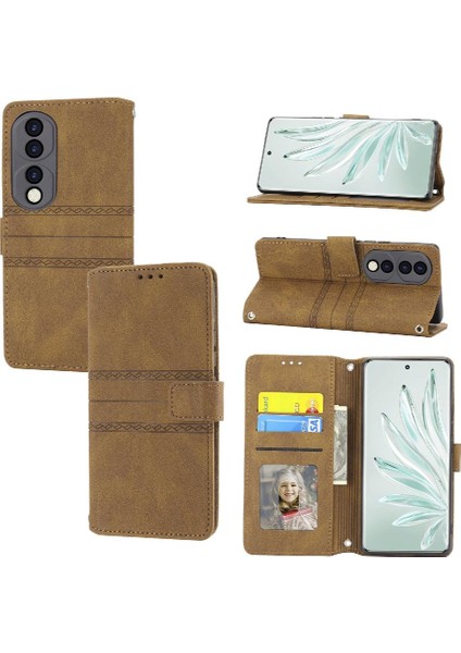 Onur Için Flip Case 80 Pro Pu Deri Manyetik Kapatma Cüzdan Kılıf (Yurt Dışından)