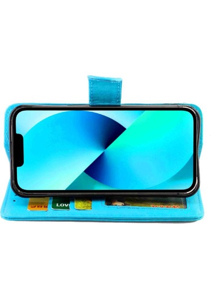 IPhone 13 Için Flip Case Pro Pu Deri Manyetik Kapatma Kickstand Kart (Yurt Dışından)