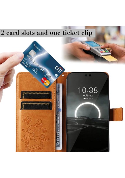Huawei Huawei Pu Deri Flip Kickstand Darbeye Kapak Için Kılıf ile Kart (Yurt Dışından)