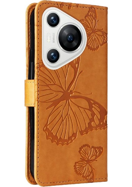 Huawei Huawei Pu Deri Flip Kickstand Darbeye Kapak Için Kılıf ile Kart (Yurt Dışından)