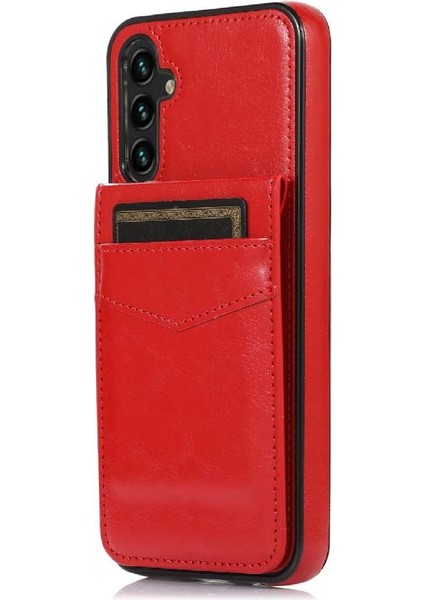 Samsung Galaxy A15 5g Premium Deri Kart Tutucu Toka ile Uyumlu (Yurt Dışından)