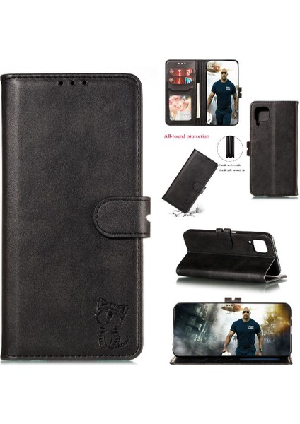 Samsung Galaxy Wallet 5g Kickstand Manyetik Kapatma Kartı Için Cüzdan Kılıf (Yurt Dışından)